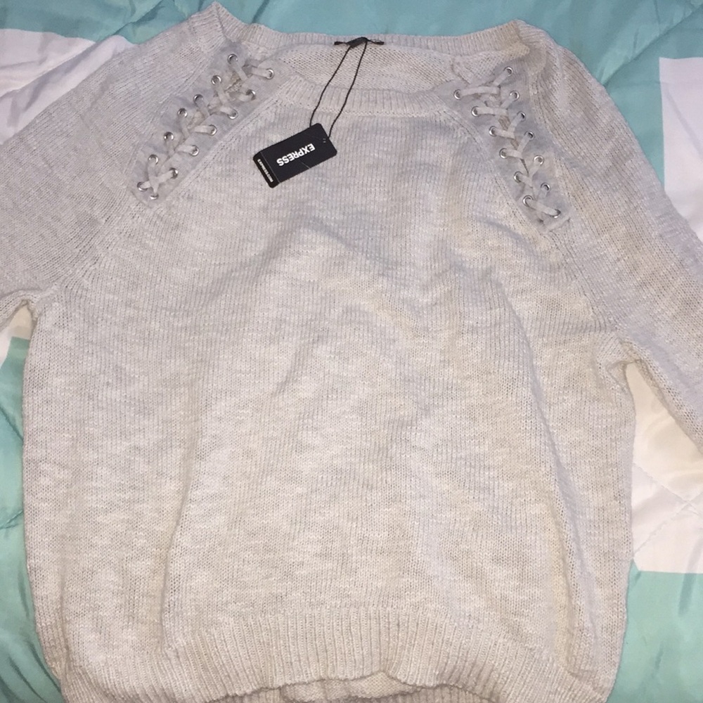 Express grey sweater